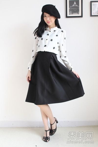 春装白衬衫+长裙搭配优雅高贵如女神