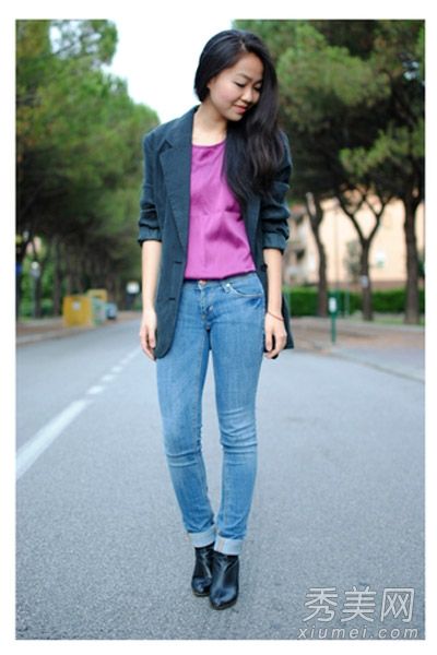 西方牛仔裤帅气、优雅、苗条