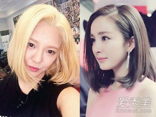 名人剪高头杨卫最整洁齐肩长发图