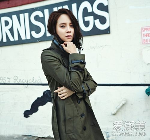 跑步男宋智孝照片示范2015春季风衣