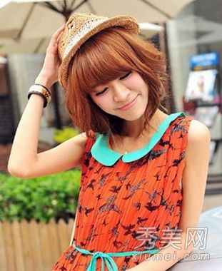 凉爽的夏天必须有短发蘑菇头和蛋卷来带来凉爽