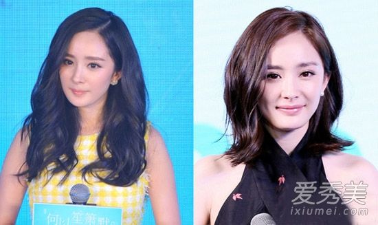 杨幂的长发已经被剪掉了!名人高球头降低年龄超过5岁