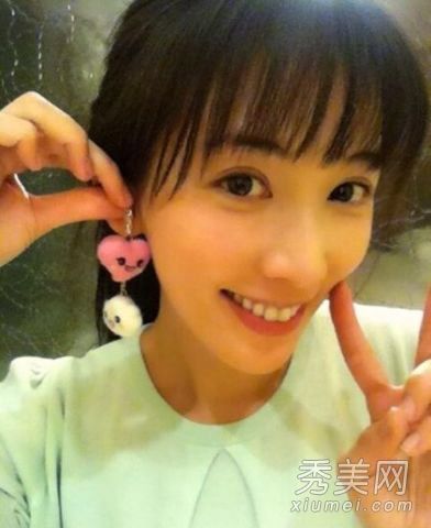 林志玲的新发型卖可爱明星最漂亮的刘海