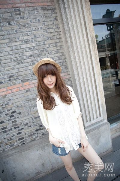 四季雪纺衬衫配短裤韩范儿清新靓丽