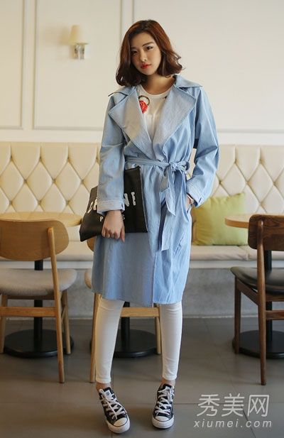 小裤腿长风衣与韩剧女主角气质