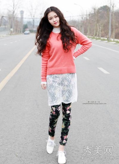 蕾丝连衣裙搭配新创意，甜美的韩式，可爱