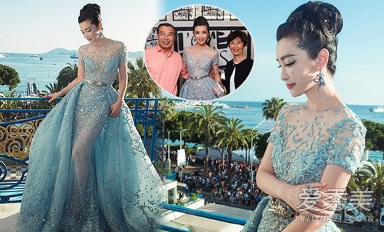 李冰冰也去戛纳参加了范冰冰的盛装美容PK
