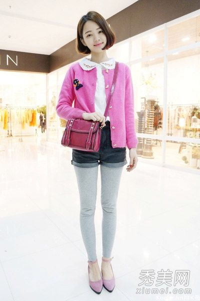 春天的短裤和短裙可以让女孩长高。