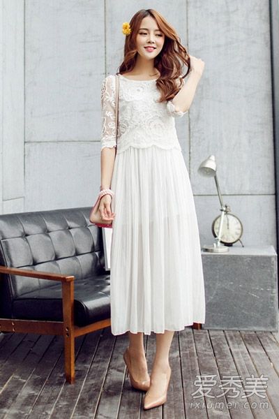 2015年韩国蕾丝礼服装扮成著名女士