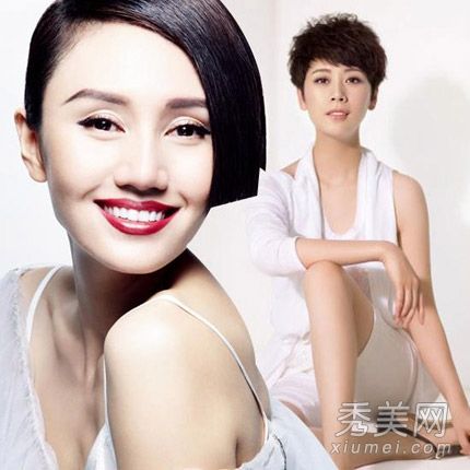 袁泉，海青，西瓜头女演员，短发，降龄，无压力