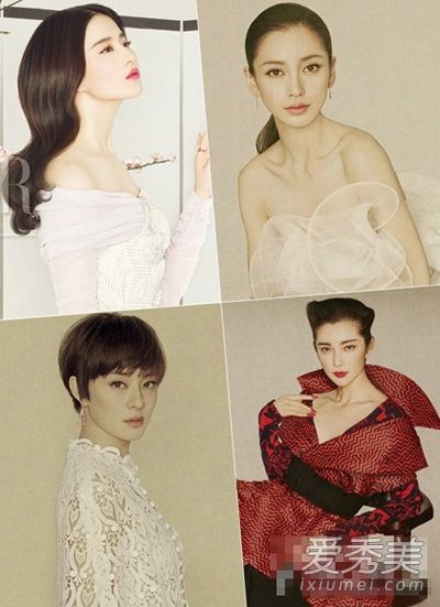 刘亦菲复古发型名人画宝宝变