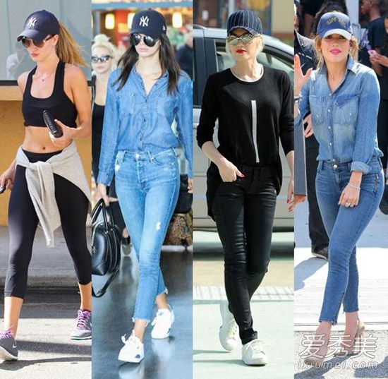 棒球帽防晒并且时尚。欧美女演员喜欢它们。