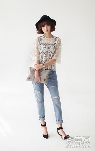 春天女神配蕾丝混合朦胧性感气息