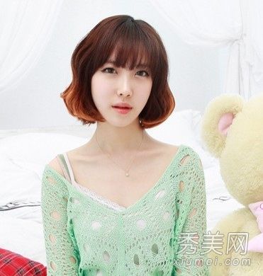 最新的韩式流行短发拒绝宽脸和大脸。