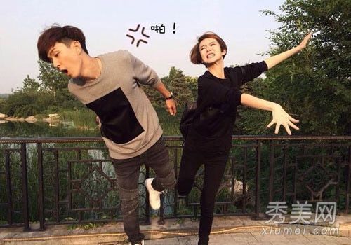 戚薇、李承炫、杨蜜、刘华克名人夫妇的发型