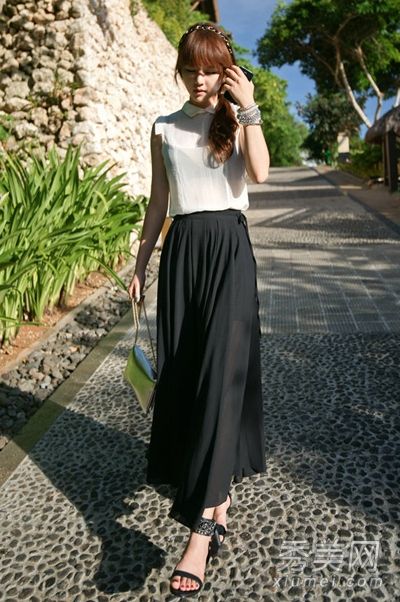 雪纺衬衫有7种款式，包括长裙和短裤。