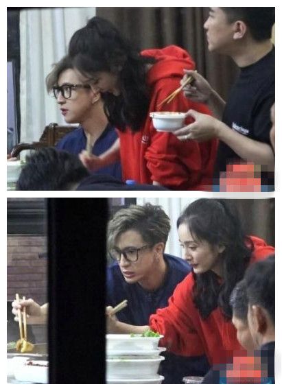 杨蜜的薛之谦穿什么牌子的红色毛衣做火锅