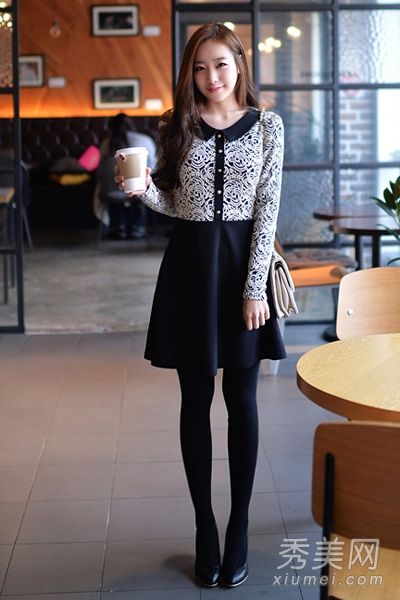 长袖连衣裙可爱甜美的中国新年快乐