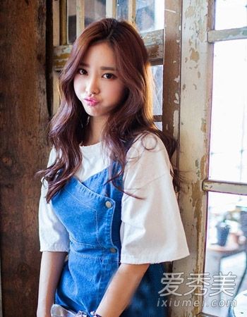 韩国中长卷图片中的最佳长发烫发模板