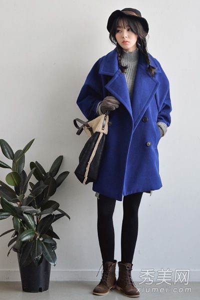 2014年冬季时尚搭配新款粗花呢外套看起来多才多艺