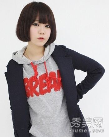 最新韩版时尚短发,纯净甜美。