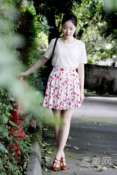 夏季碎花短裙风靡日韩风短裙小清新