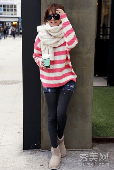 连衣裙毛衣休闲搭配穿韩范儿气质