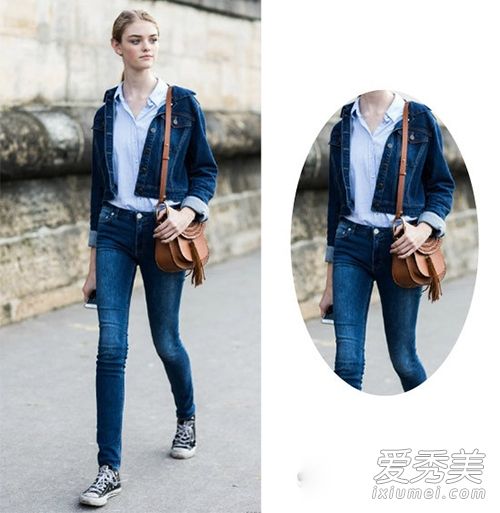 一条紧身牛仔裤是多才多艺和苗条的。