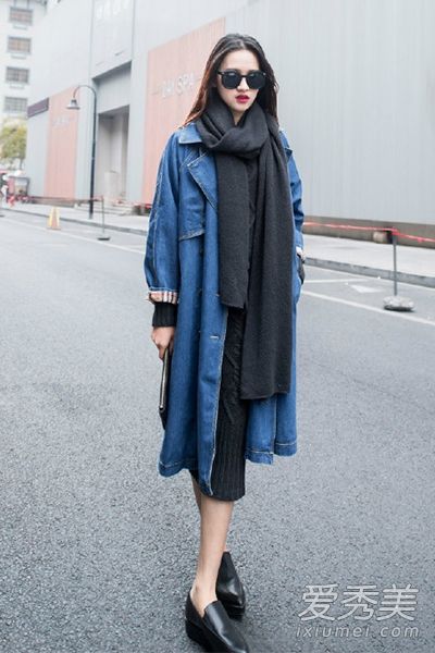 围巾包秋季围巾各种方法凹形