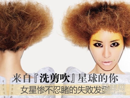 你王的发型从洗、剪到吹都很雷人。