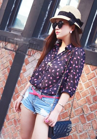 夏季百搭雪纺衬衫小清新气质爱