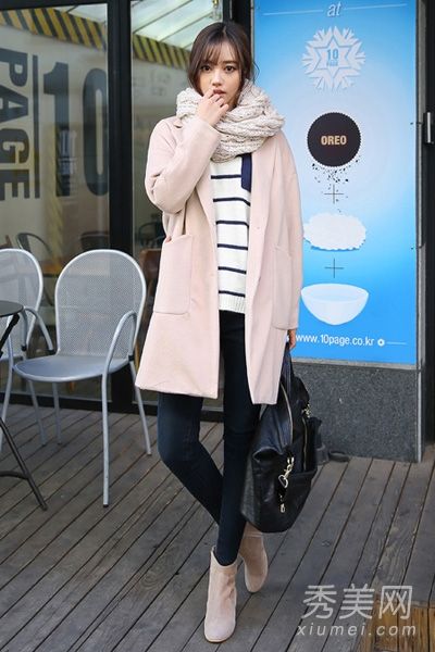 韩版外套气质搭配图8种心机穿修身身材