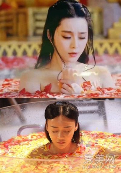 《武则天》范冰冰洗澡照片头发像仙女一样分叉