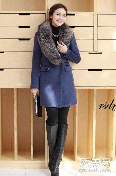 羊毛外套时尚搭配OL新年气质装扮