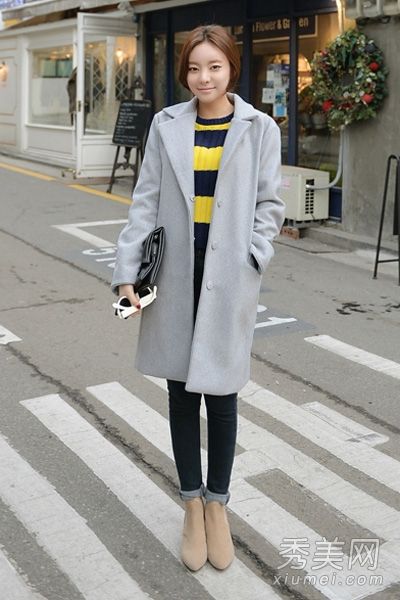 韩帆冬季最佳搭配是学习外套和紧身裤，展现苗条身材
