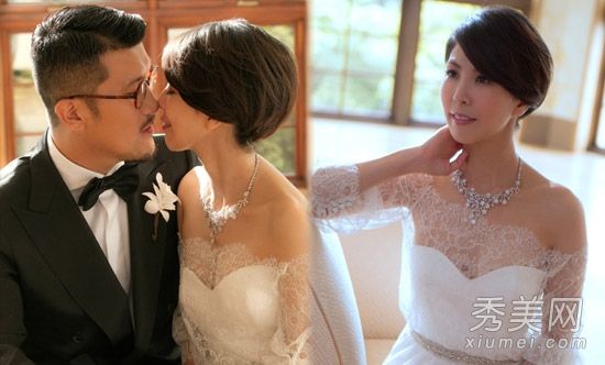 许茹芸韩国婚礼上韩国新娘的造型曝光