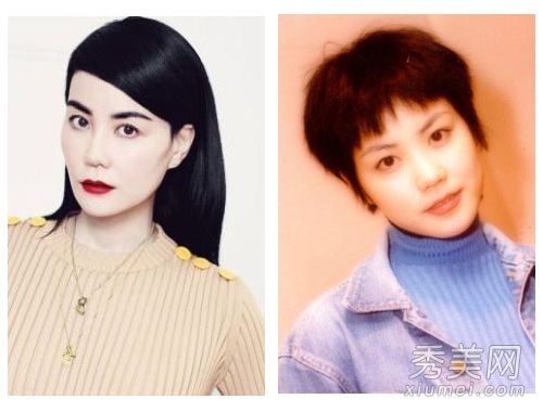 王菲谢霆锋组合女神短发和长发都持有