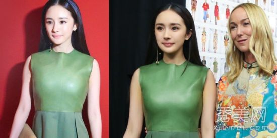 杨蜜的新头发被指责像蜡一样