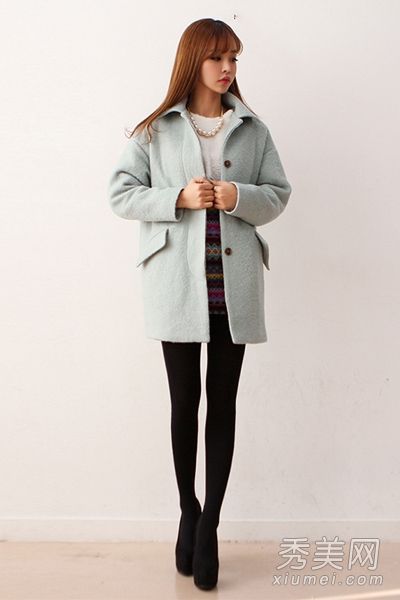 韩国当季最流行的上衣+裹臀裙温暖迷人