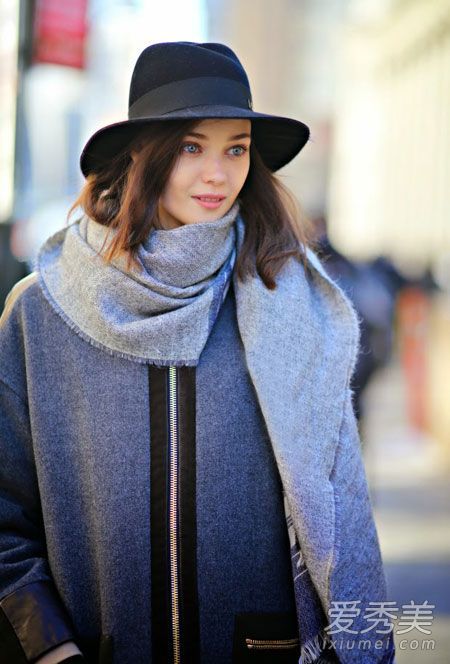 冬天如何戴漂亮的围巾