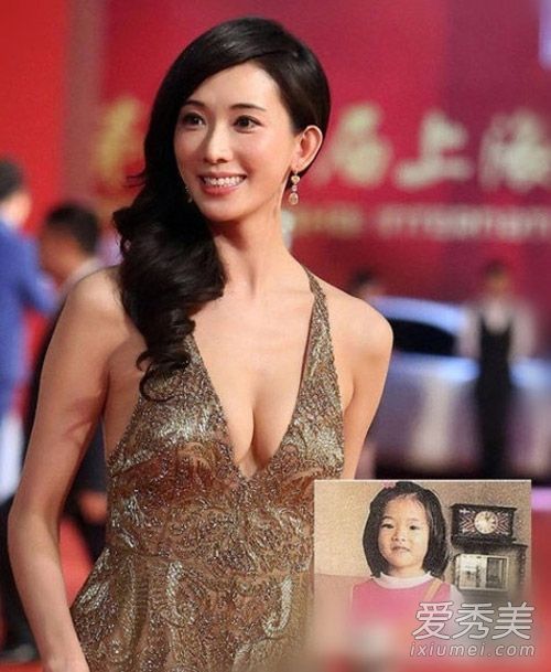 林志玲展示可爱女演员一岁的照片