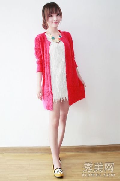 初秋服装搭配规则针织衬衫夹克秀女士