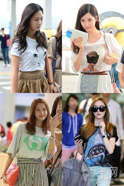 青少年模特t恤搭配引发时尚韩流