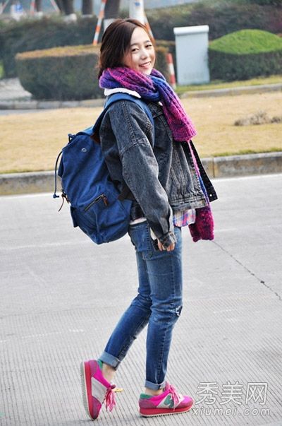 8冬季大衣搭配围巾漂亮不冻