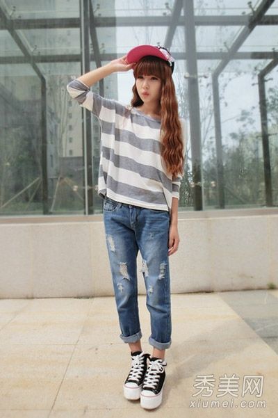 秋季服装搭配牛仔裤百搭秀腿