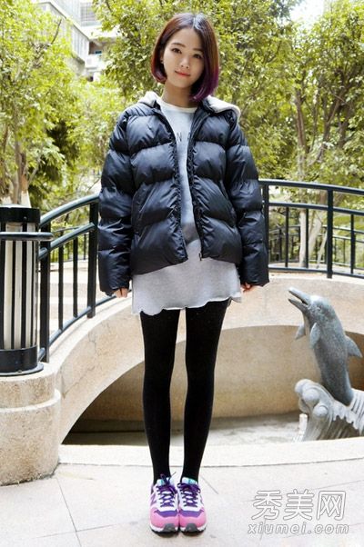 冬天穿着黑色羽绒服的胖子最瘦。