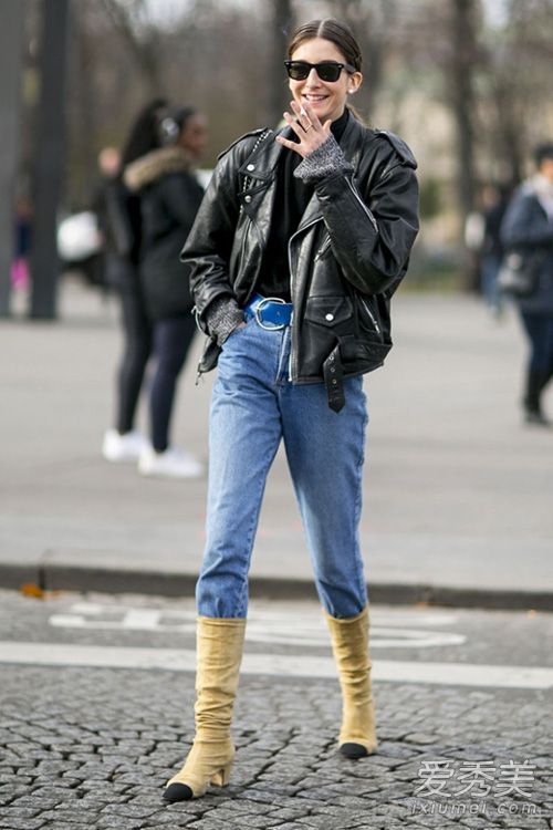 2016新皮衣8街走秀教你穿