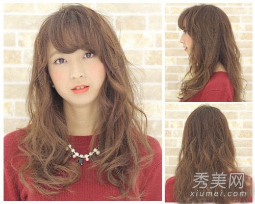 立冬改变温暖的发型,时尚烫发,清新