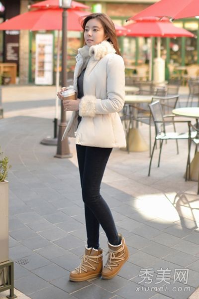 韩牛展示时尚冬装，简约而美丽