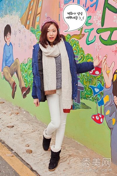 冬季冷搭配秘密外套+围巾+帽子最心水